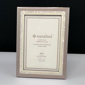 Natalini - ‘Gray Pearl’ wood picture frame. 4“ x 6“. NWT.